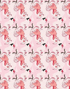 Whimsical Swirls Pink Abstract Design Rug