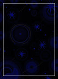 Deep Blue Starburst Abstract Pattern Rug