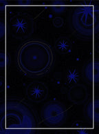 Deep Blue Starburst Abstract Pattern Rug