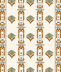 Terracotta Sage Fan Inlay Rug