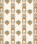 Terracotta Sage Fan Inlay Rug