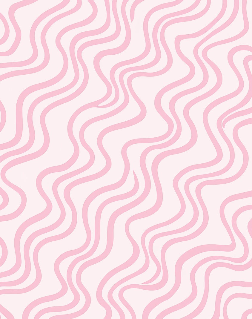 Pink Wave Pattern Artwork Rug