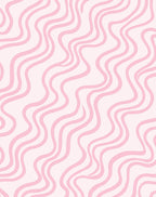 Pink Wave Pattern Artwork Rug