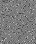 Abstract Black White Maze Pattern Rug