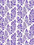 Purple Leafy Branch Pattern Rug