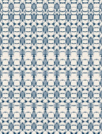 Art Deco Navy Blue Geometric Pattern Rug