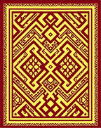 Bold Geometric Maze Pattern Design Rug