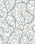Elegant Blue Swirl Vine Pattern Rug