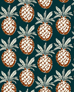 Retro Pineapple Pattern Tropical Motif Rug