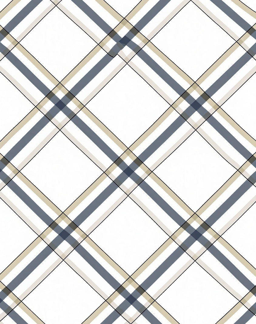Classic Tartan Diagonal Pattern Design Rug