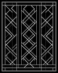 Angular Geometric Art Deco Pattern Rug