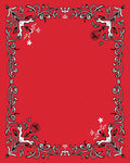 Red Floral Vines With Butterflies Rug