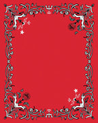 Red Floral Vines With Butterflies Rug