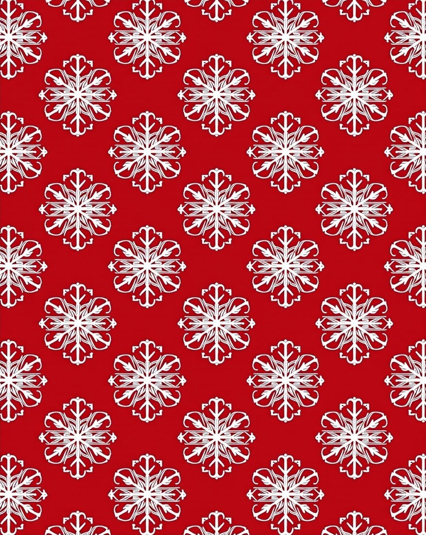 Classic Snowflake Holiday Pattern Rug
