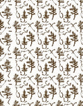 Woodland Sketch Pine Tree Motif Rug