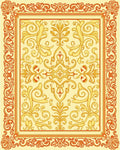 Vintage Scrollwork Floral Pattern Rug