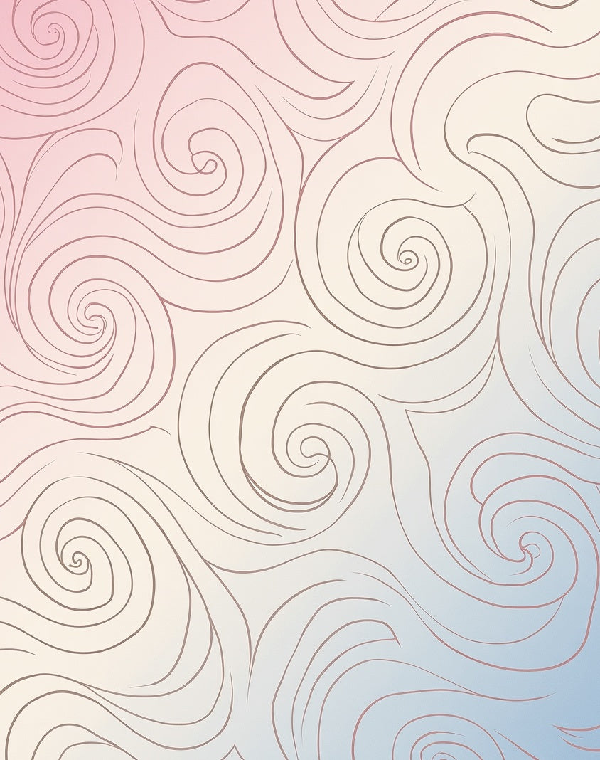 Swirling Pastel Abstract Pattern Rug