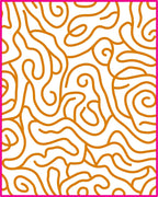 Orange Organic Swirl Pattern Rug