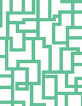 Mint Green Abstract Geometric Lines Rug