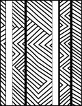 Monochrome Geometric Stripe Pattern Rug