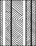 Monochrome Geometric Stripe Pattern Rug