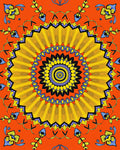 Vibrant Mandala Floral Sun Design Rug
