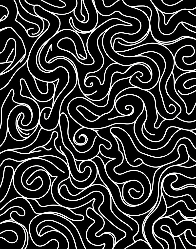 Minimalist Swirl Abstract Pattern Rug