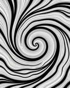 Swirling Black White Gray Pattern Rug