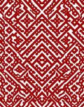 Abstract Red White Geometric Pattern Rug
