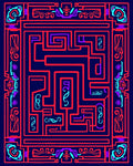 Bold Maze Pattern Geometric Design Rug