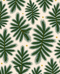 Green Pine Sprig And Gold Star Pattern Rug