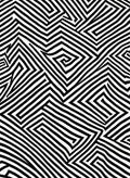 Black White Parallel Line Maze Design Rug