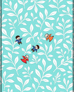 Playful Children and Leaf Pattern Rug