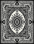 Intricate Monochrome Tribal Mandala Rug