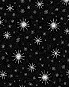 White Starburst Pattern With Circles Rug