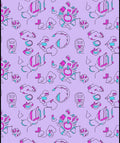 Abstract Cybernetic Faces Pattern Rug