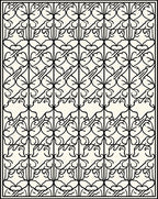 Art Nouveau Inspired Bunny Pattern Rug