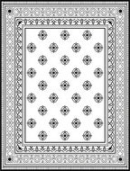Classic Geometric Diamond Motif Rug
