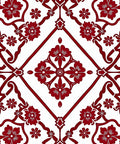 Rich Red Floral Classic Pattern Rug