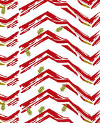 Bold Red Chevron Abstract Design Rug