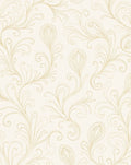 Elegant Gold Swirl Petal Pattern Rug