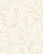 Elegant Gold Swirl Petal Pattern Rug