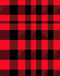 Red Black Plaid Pattern Rug