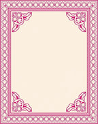 Crimson Floral Elegant Frame Design Rug