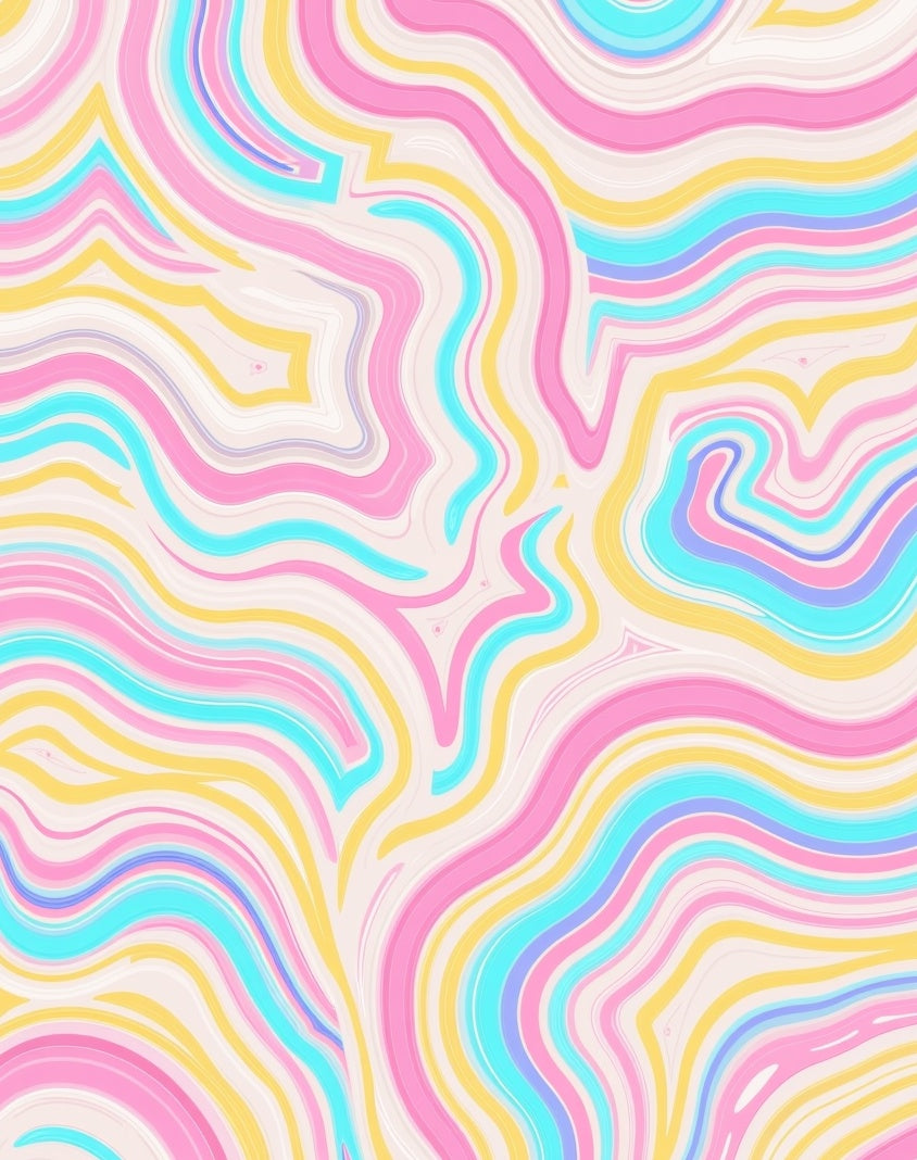 Whimsical Pastel Swirl Pattern Rug