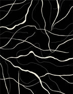 Minimalist Off-White Abstract Lines Rug