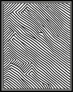 Abstract Black White Striped Pattern Rug