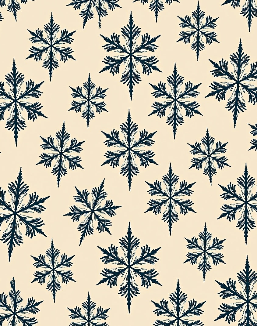 Dark Blue Snowflake Damask Pattern Rug