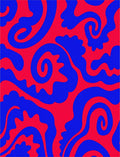 Abstract Swirl Red Blue Pattern Rug