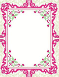 Ornate Floral Vine Border Design Rug